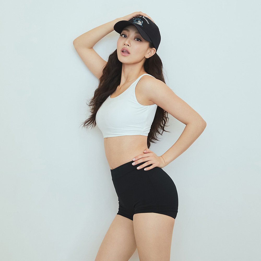 우먼 베이직 2부 저지 쇼츠 블랙