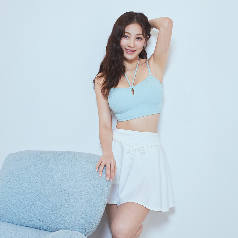 우먼 리본 스트랩 비키니 SET 풀민트