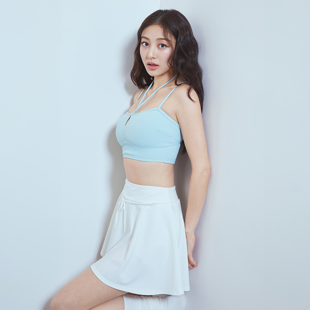 우먼 리본 스트랩 비키니 SET 풀민트