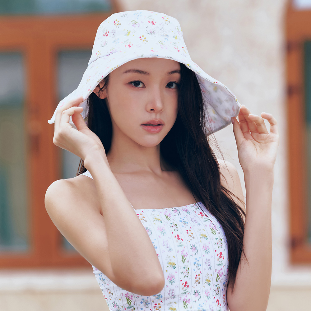BARREL X NYBG 와이드 비치햇 아이보리