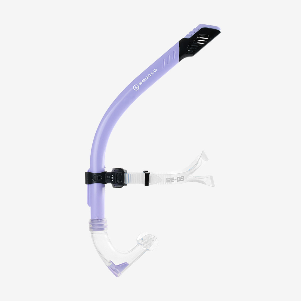 스쿠알로 SE-03 드라이탑 탑재 센터스노클 퍼플클리어 [SE-03-PU/CL]