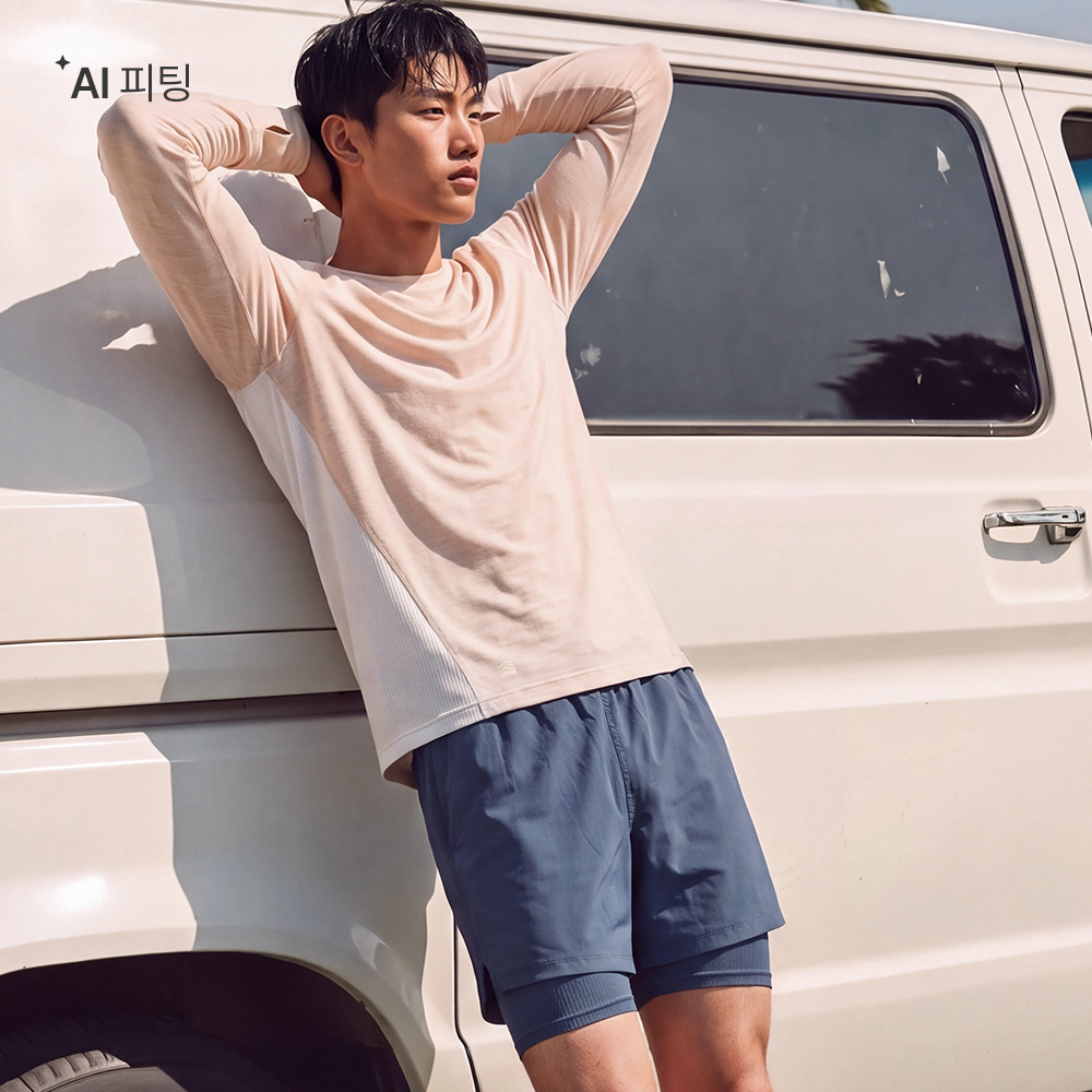 맨 벤츄리 레깅스 쇼츠 3부 인디고블루