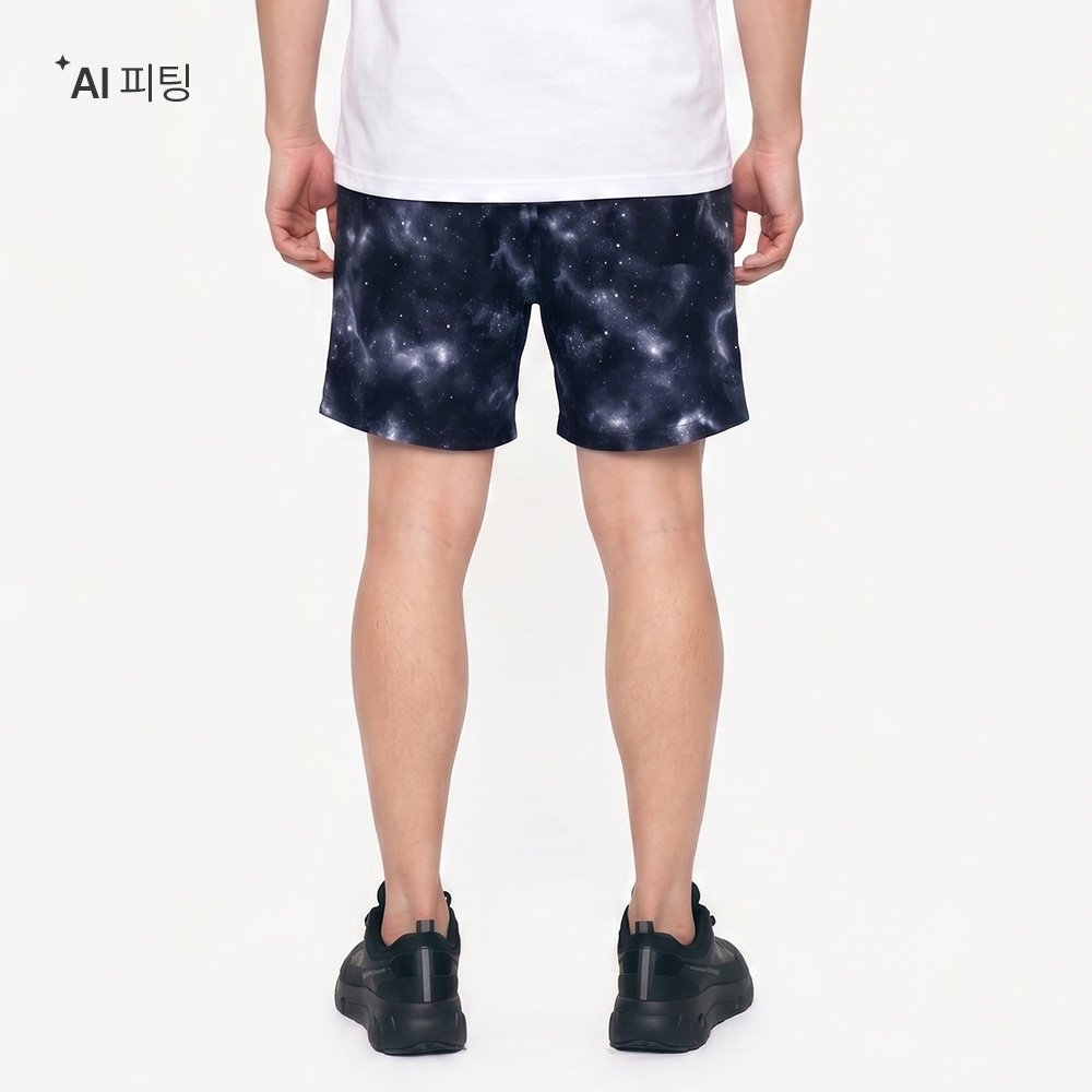 맨 스페이스 워터 쇼츠 4부 블랙