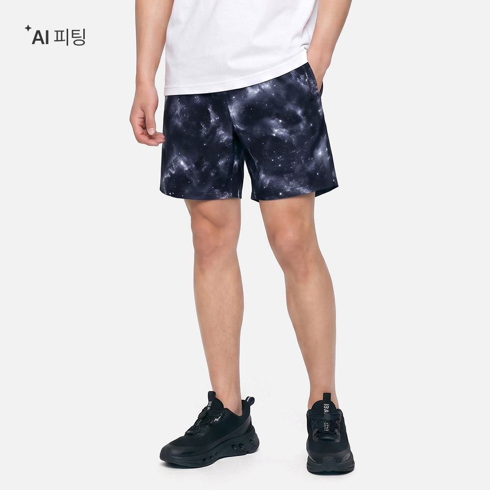 맨 스페이스 워터 쇼츠 4부 블랙