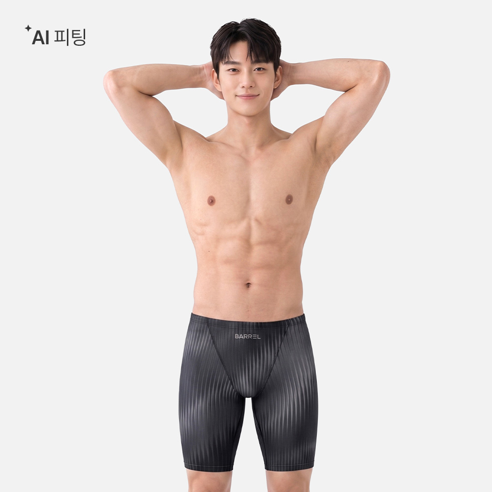 배럴 펄스웨이브 재머 4부 블랙 [B6FMSMS607BLK 남자 실내수영복]