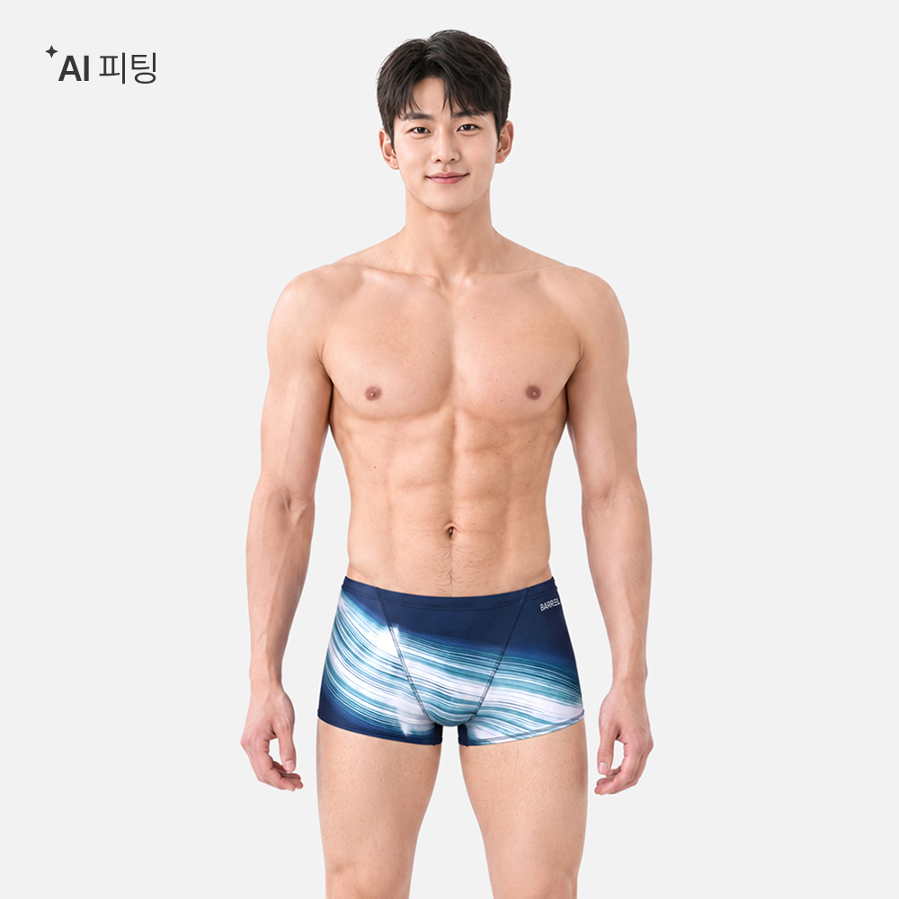 배럴 프리즘웨이브 재머 2부 딥네이비 [B6FMSMS604DNV 남자 실내수영복] 상품컷