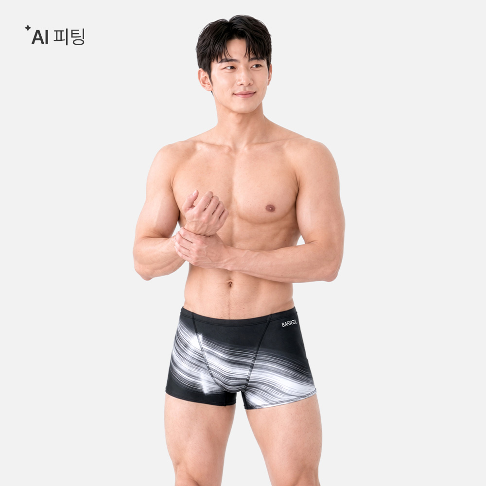 배럴 프리즘웨이브 재머 2부 블랙 [B6FMSMS604BLK 남자 실내수영복]