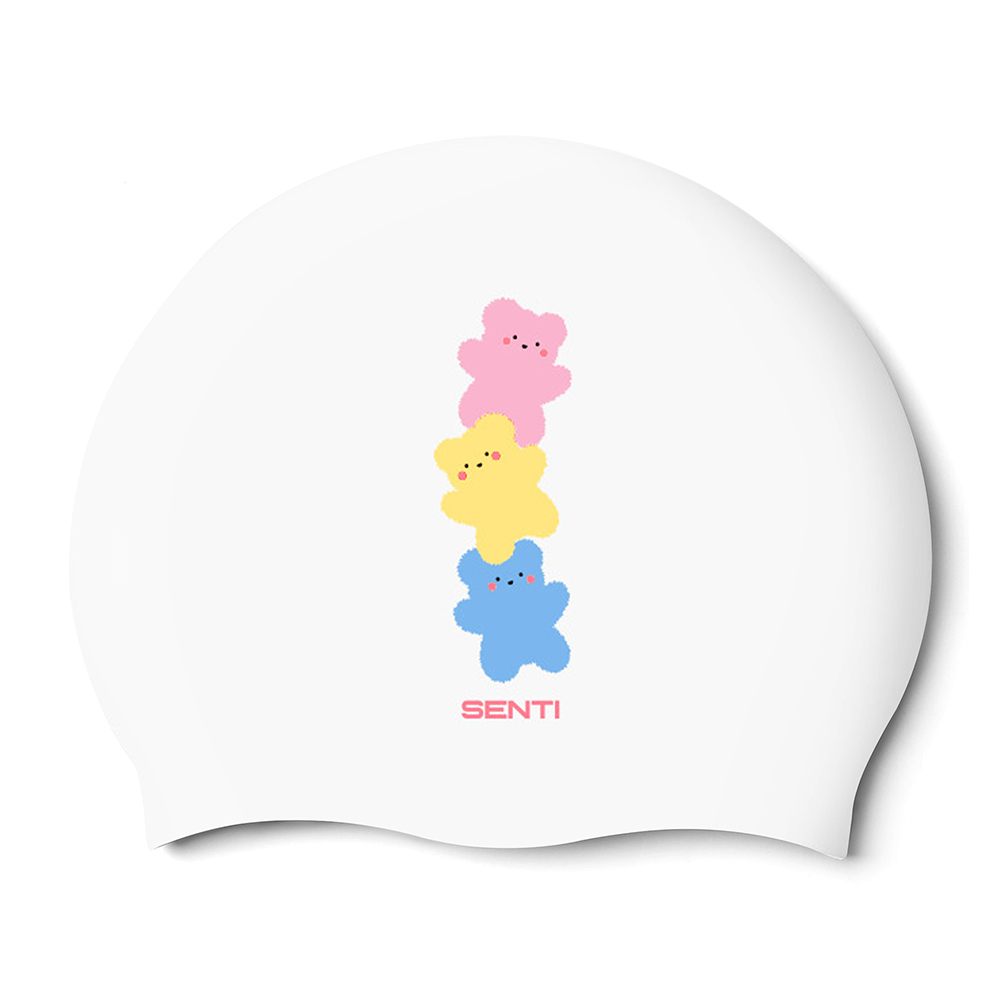플러피베어 실리콘수모 화이트