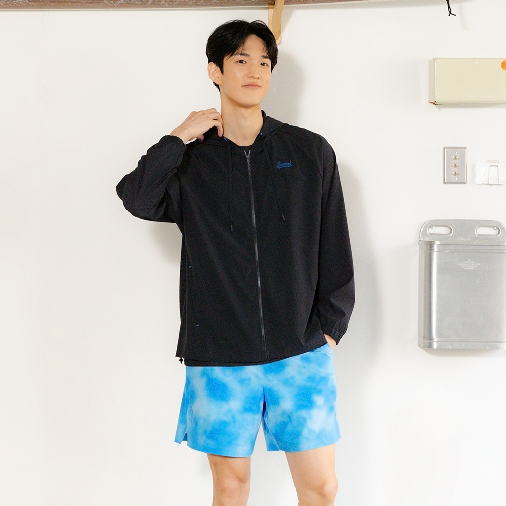 맨 에어도트 커버업 집업 자켓 블랙