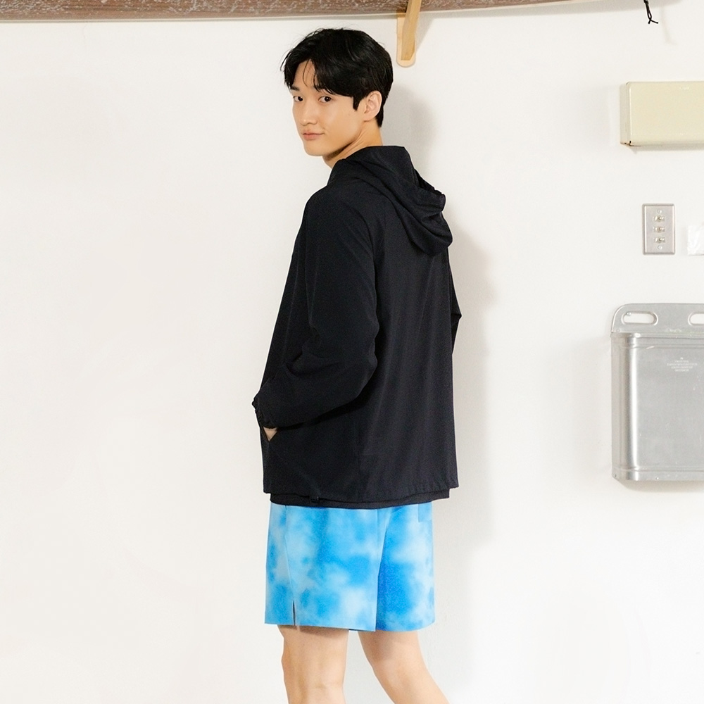 맨 에어도트 커버업 집업 자켓 블랙