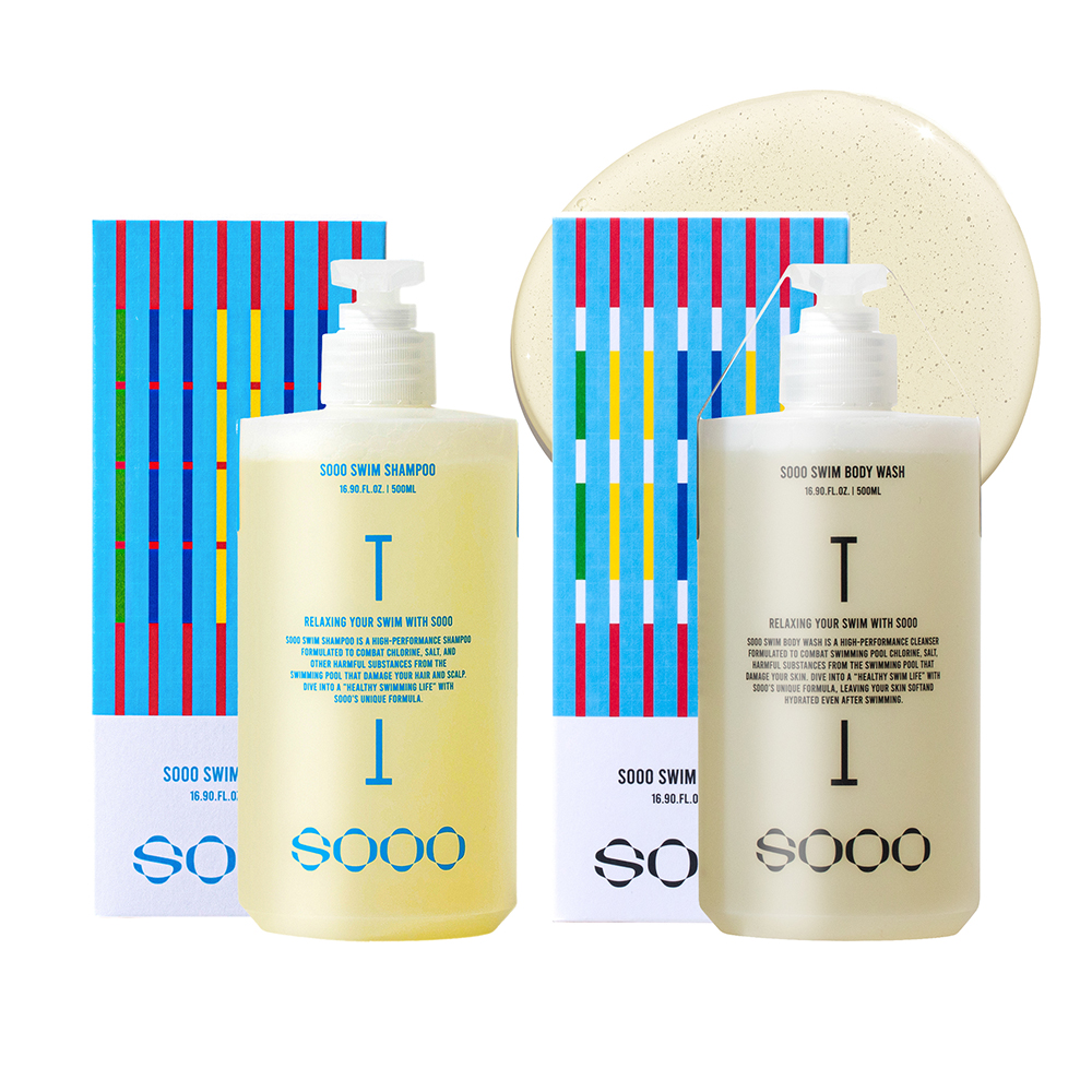 SOOO 스윔 샴푸 500ml + 바디워시 500ml 세트
