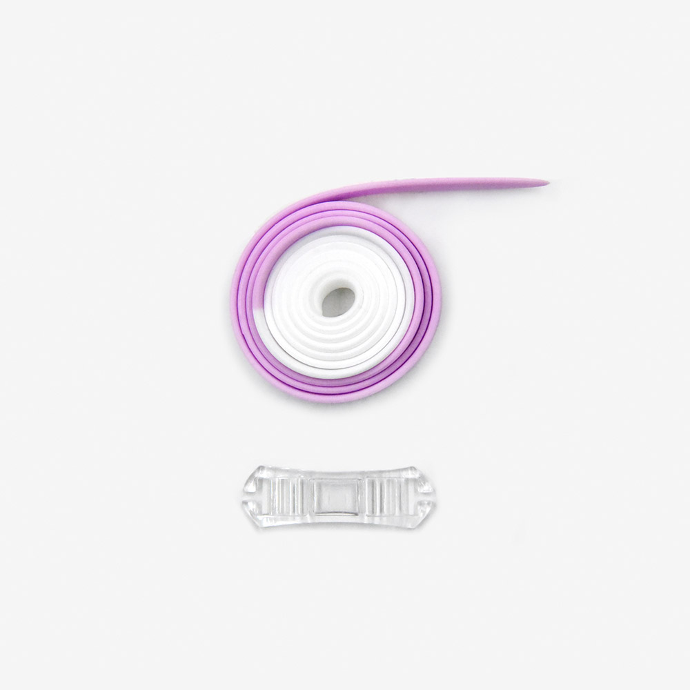 실리콘밴드 스트랩 2T 화이트바이올렛