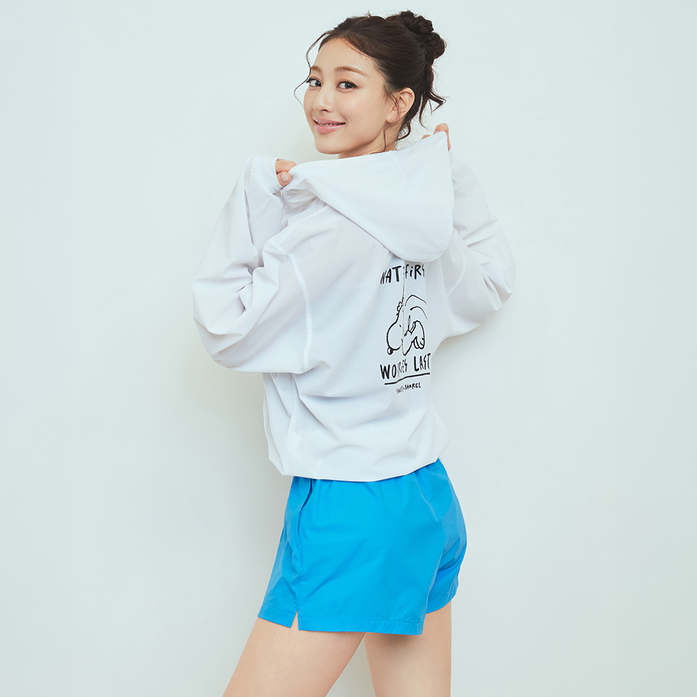 피너츠 우먼 서핑 스누피 워터 쇼츠 3부 에어블루