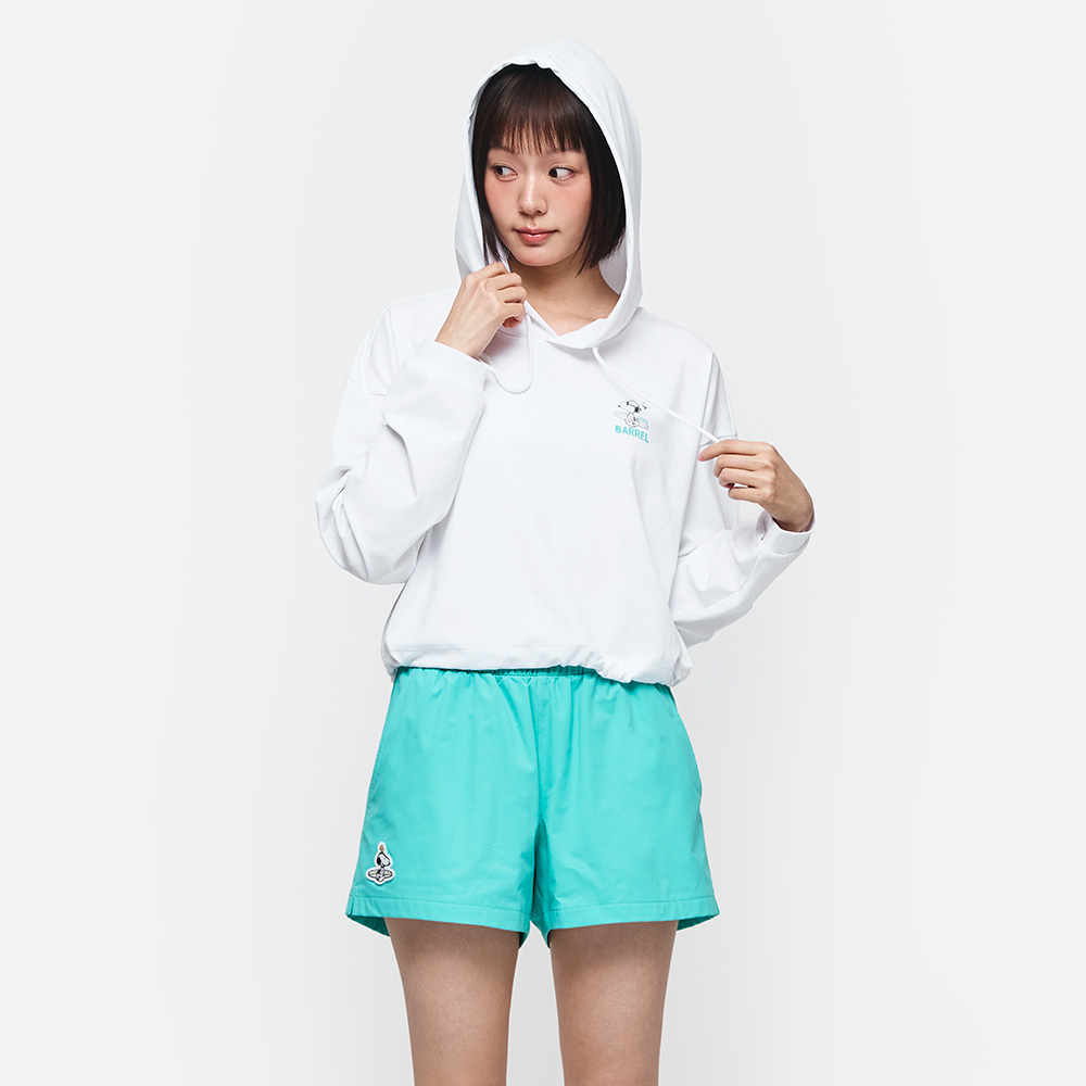 피너츠 우먼 썸머 스누피 후드 래쉬가드 화이트