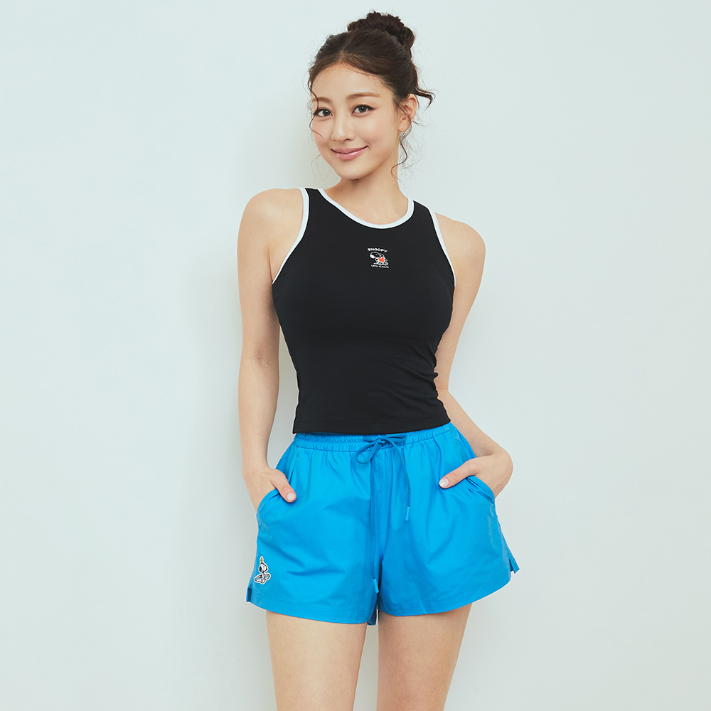피너츠 우먼 러브 스누피 탱크탑 블랙