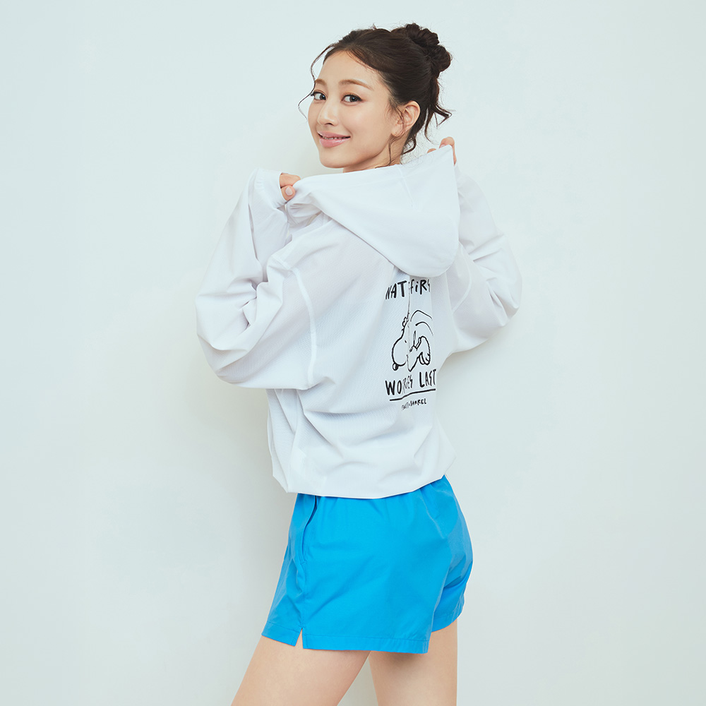 피너츠 우먼 다이브 스누피 커버업 집업 자켓 화이트