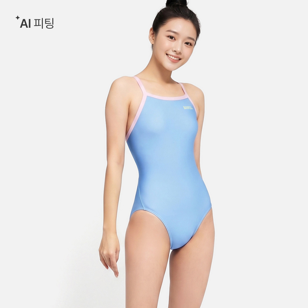 에센셜 컬러배색 Y백 아쿠아블루