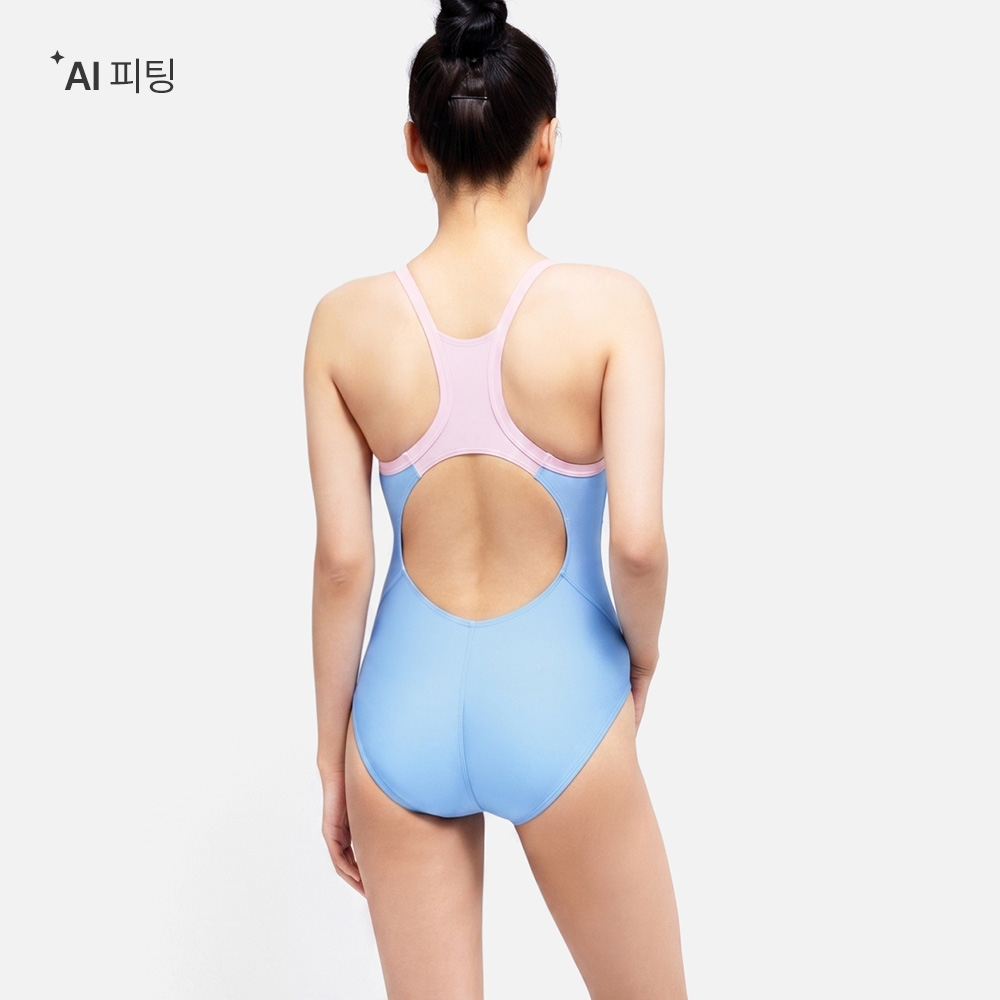 에센셜 컬러배색 Y백 아쿠아블루