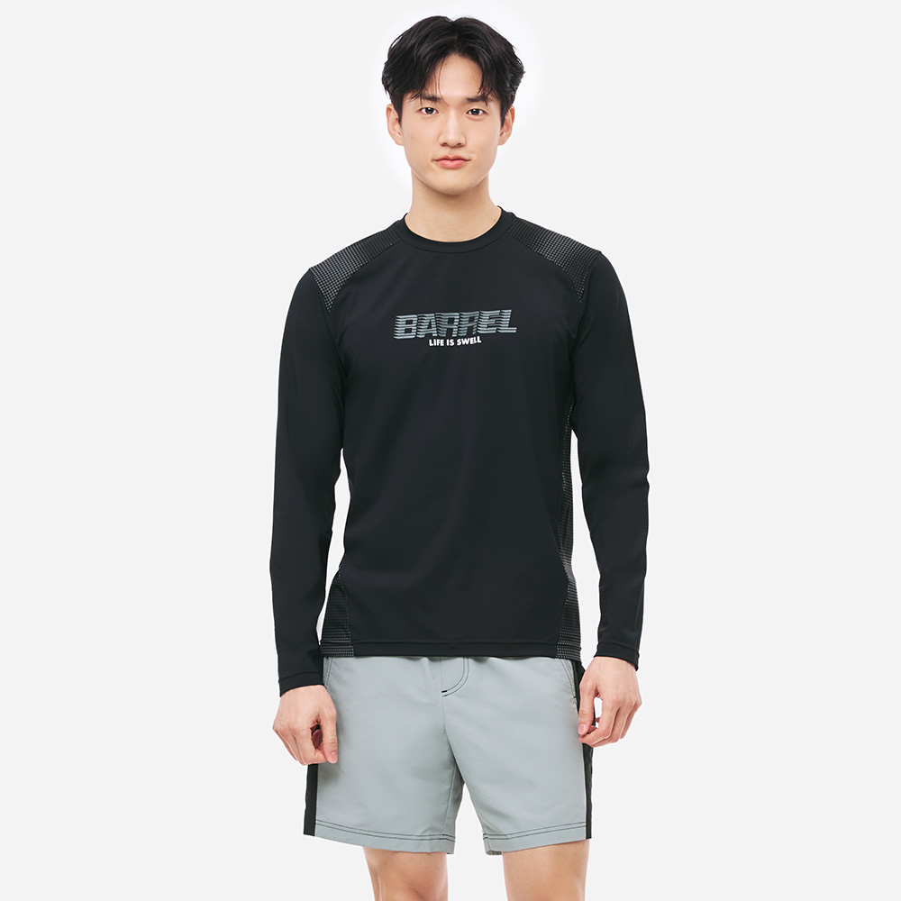 맨 모션 릴렉스핏 래쉬가드 블랙