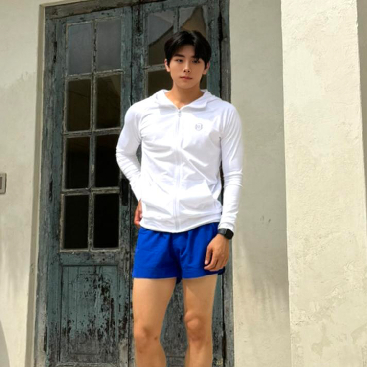 남성 썬커버업 후드집업 래쉬가드 화이트