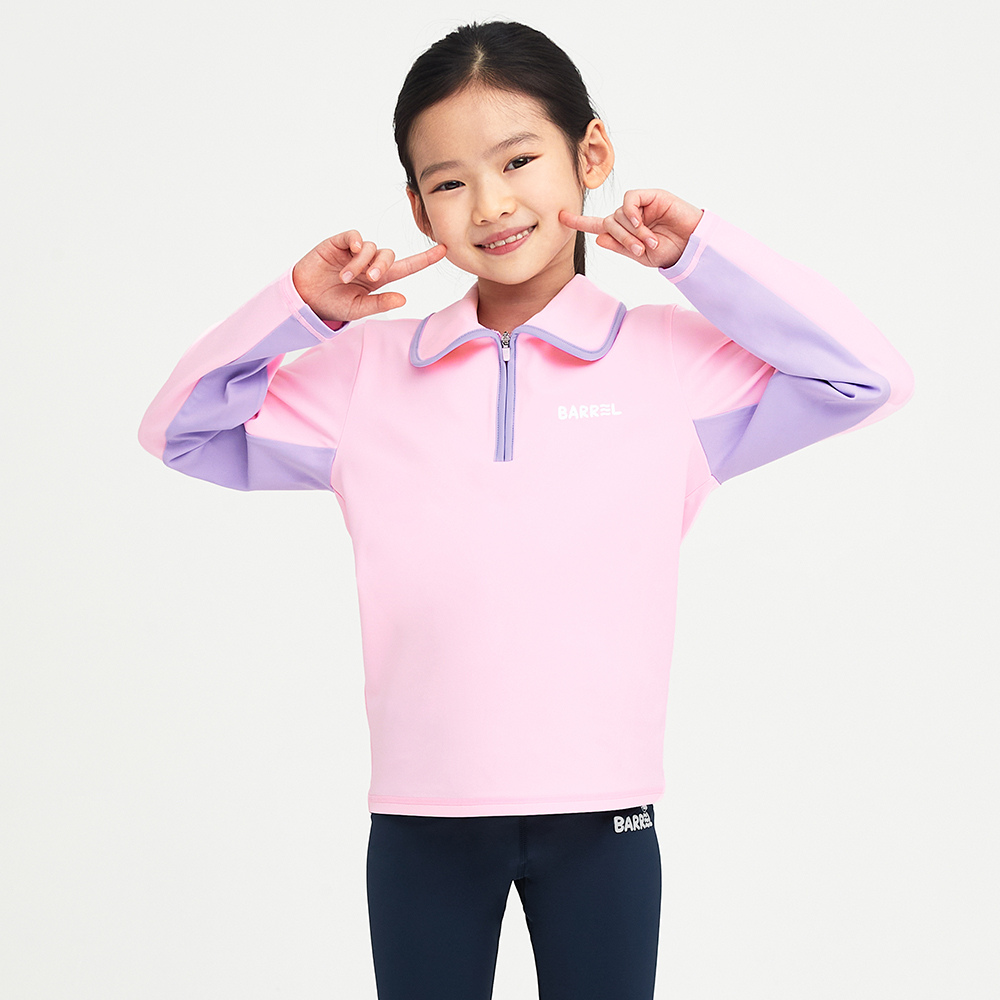 배럴 키즈 노티컬 카라 래쉬가드 핑크 [B4SKWRG305PNK 아동 비치웨어] 상품컷