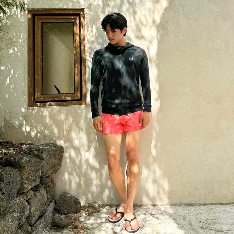 남성 썬커버업 후드집업 래쉬가드 블랙