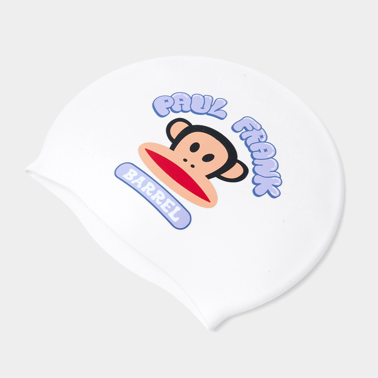 키즈 BARREL X 폴 프랭크 실리콘 스윔 캡 화이트