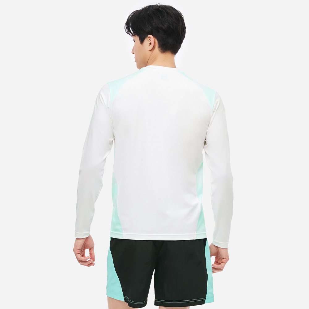 맨 모션 릴렉스핏 래쉬가드 오프화이트