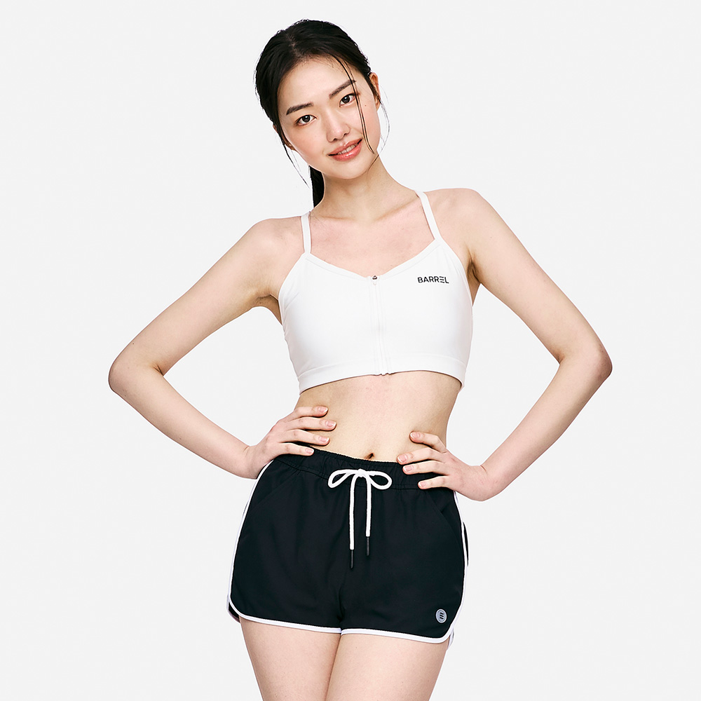 우먼 집업 브라탑 오프화이트
