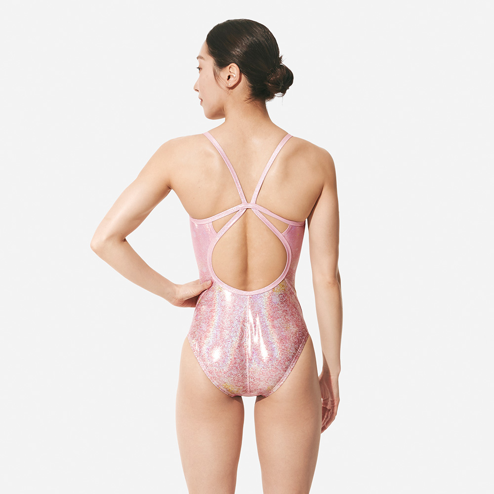 우먼 글리터 리플렉션 브릿지백 핑크