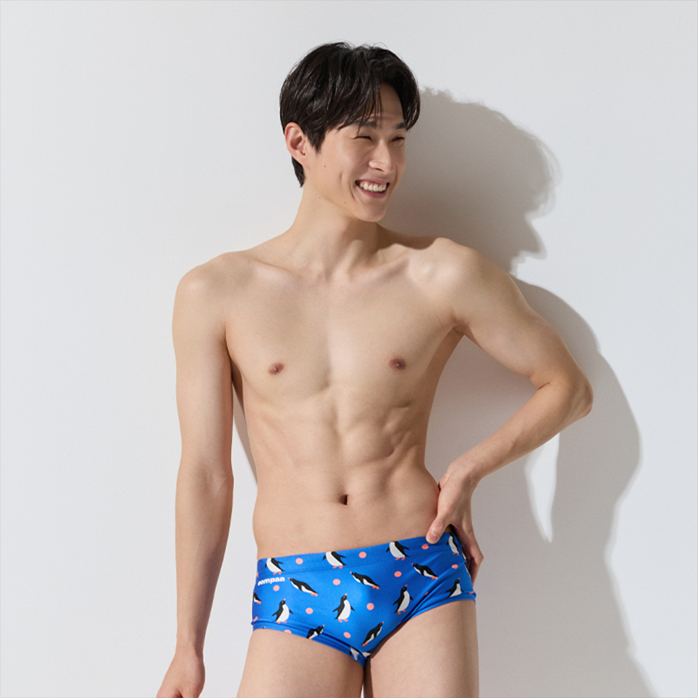 펭귄 스퀘어 숏사각 블루