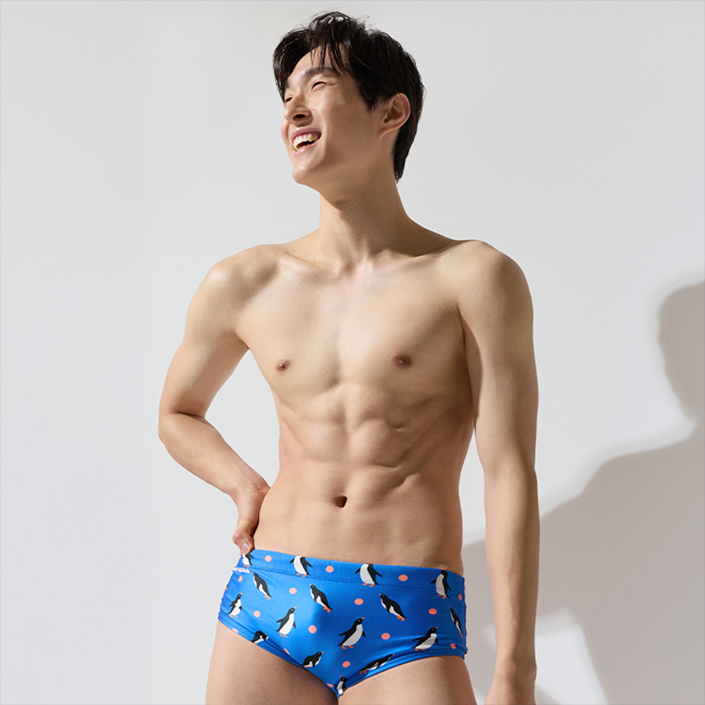 펭귄 스퀘어 숏사각 블루
