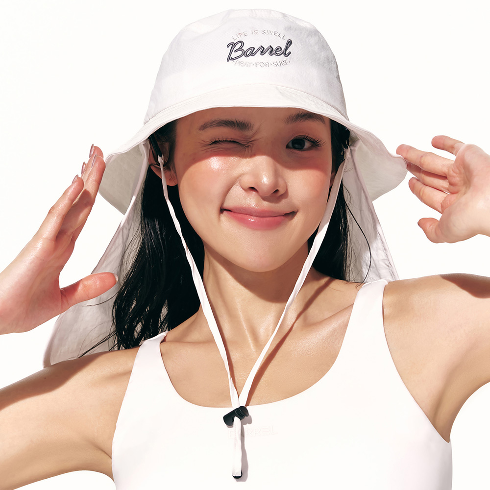 베이직 선쉐이드 버킷햇 화이트