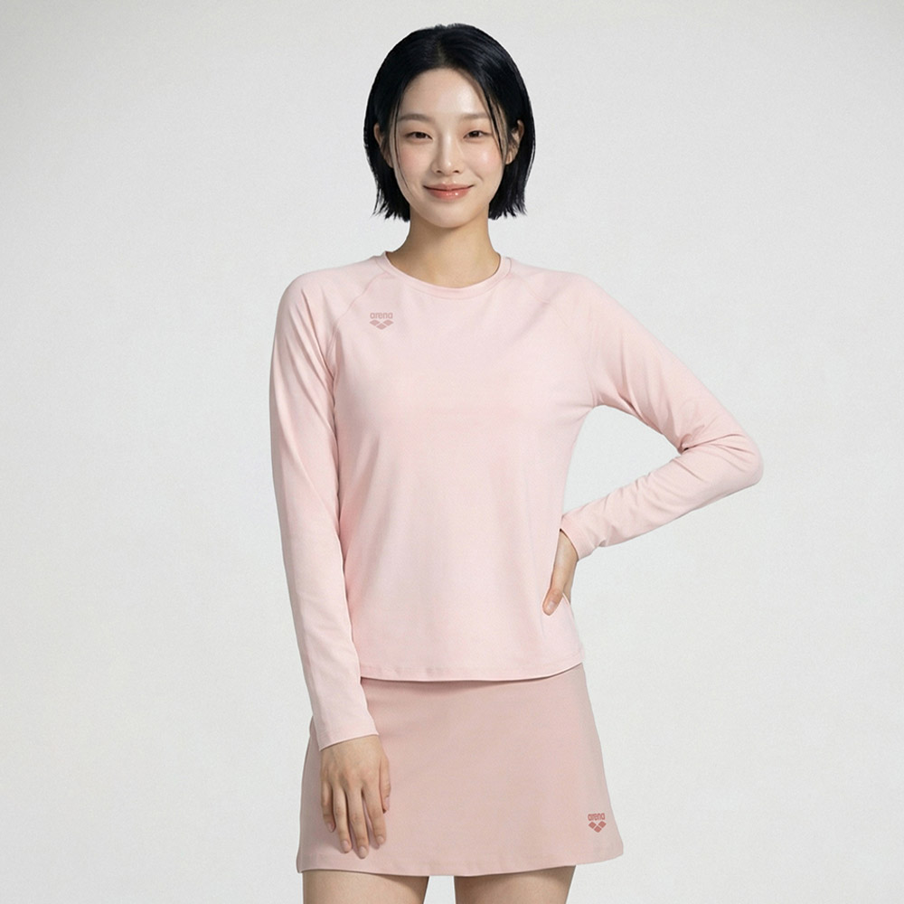 우먼 솔라랩 롱슬리브 래쉬가드 라이트핑크
