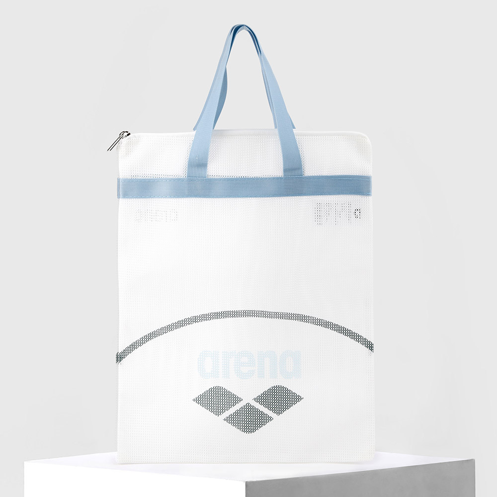 숏핀 메쉬백 화이트
