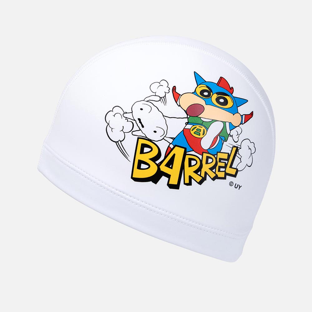 BARREL X 짱구 키즈 액션가면 실리텍스 스윔 캡 화이트