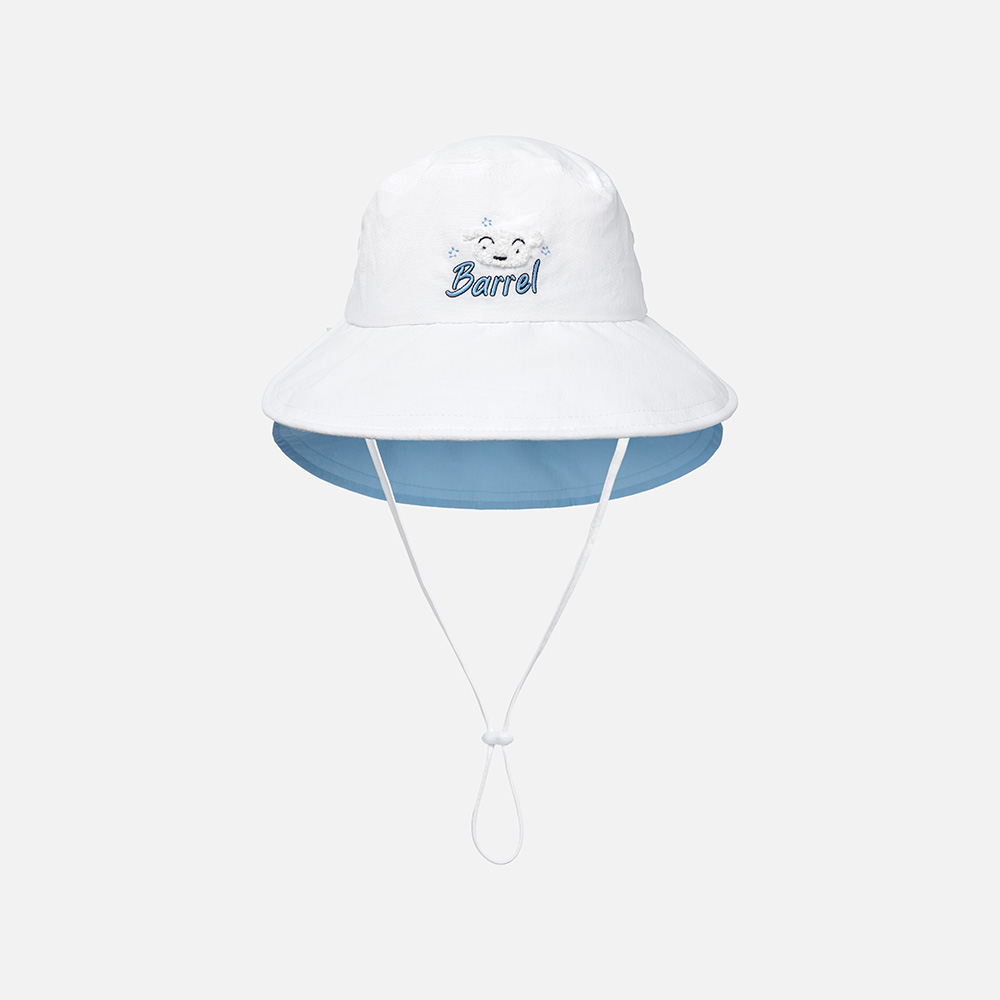 BARREL X 짱구 흰둥이 선샤인 버킷햇 화이트