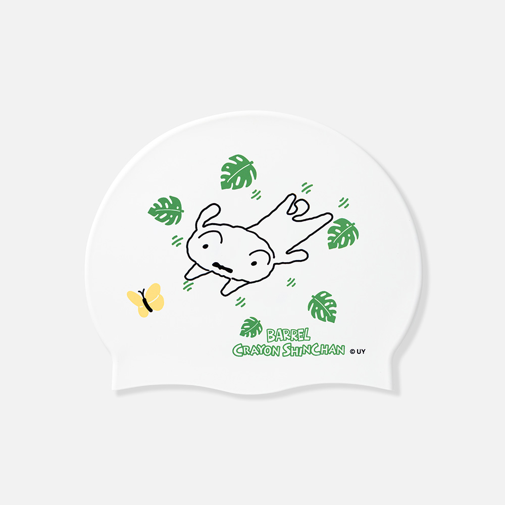 배럴 BARREL X 짱구 흰둥이 리프데이 실리콘 스윔 캡 화이트 [B6SUASC100WHT 수모]